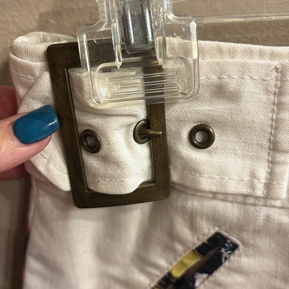 Anthropologie Maeve Rodney bold floral Print Women's Skirt adjustable buckles 0 - Picture 6 of 14